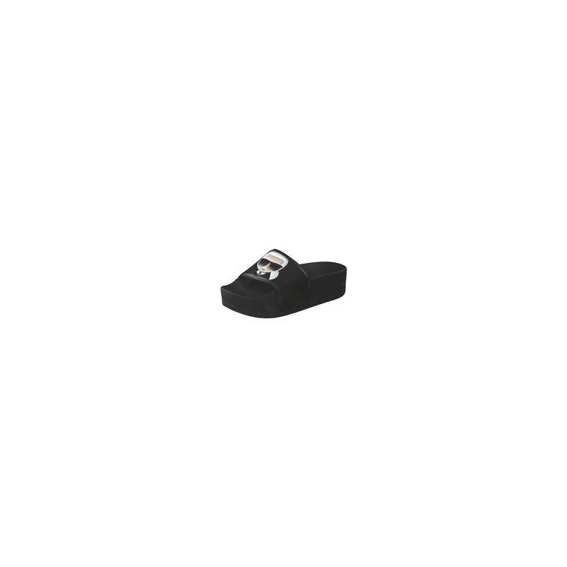Karl Lagerfeld Bade Pantolette Damen schwarz|schwarz