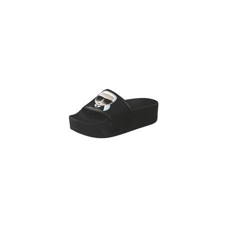 Karl Lagerfeld Bade Pantolette Damen schwarz|schwarz