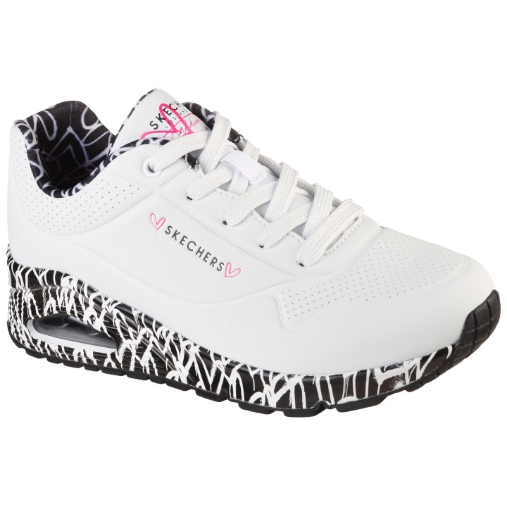 Skechers Sneaker "UNO LOVING LOVE", Freizeitschuh, Halbschuh, Schnürschuh mit Luftkammersohle