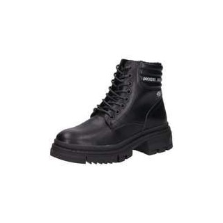 Dockers Schnür Boots Damen schwarz|schwarz