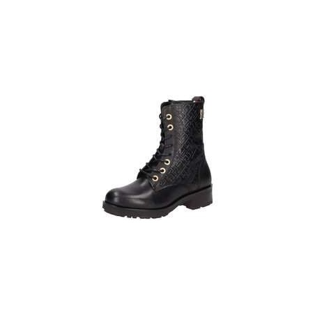 Tommy Hilfiger TH Monogram Biker Boot Damen schwarz|schwarz|schwarz