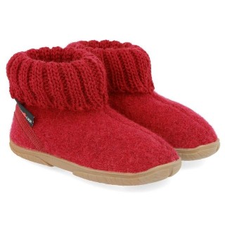Haflinger Fidelius Toni Kinderhausschuhe mit Kragen und Gummisohle unisex Hausschuh
