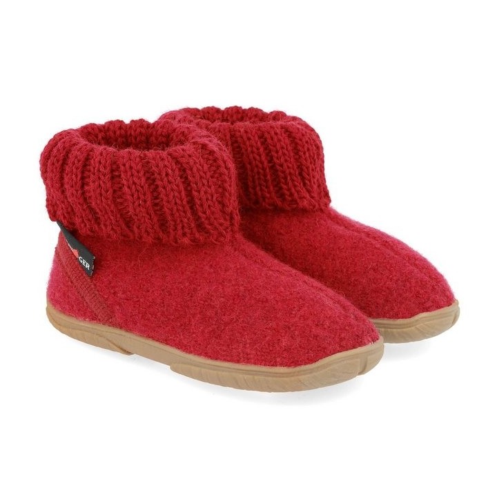 Haflinger Fidelius Toni Kinderhausschuhe mit Kragen und Gummisohle unisex Hausschuh