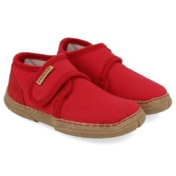Haflinger Fidelius Luca Kinderhausschuhe auf Baumwolle mit Gummisohle unisex Hausschuh