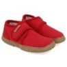 Haflinger Fidelius Luca Kinderhausschuhe auf Baumwolle mit Gummisohle unisex Hausschuh