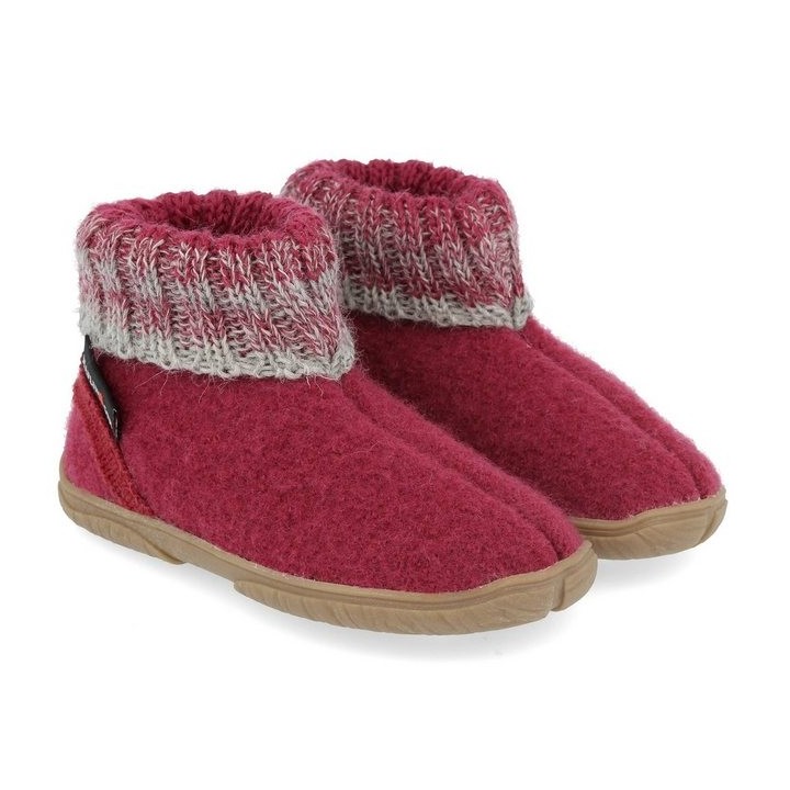 Haflinger Fidelius Yuki Kinderhausschuhe mit Kragen und Gummisohle unisex Hausschuh