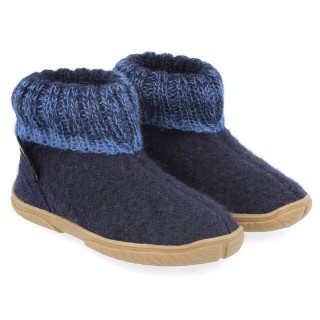 Haflinger Fidelius Yuki Kinderhausschuhe mit Kragen und Gummisohle unisex Hausschuh