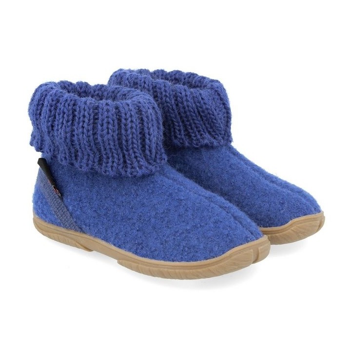 Haflinger Fidelius Toni Kinderhausschuhe mit Kragen und Gummisohle unisex Hausschuh