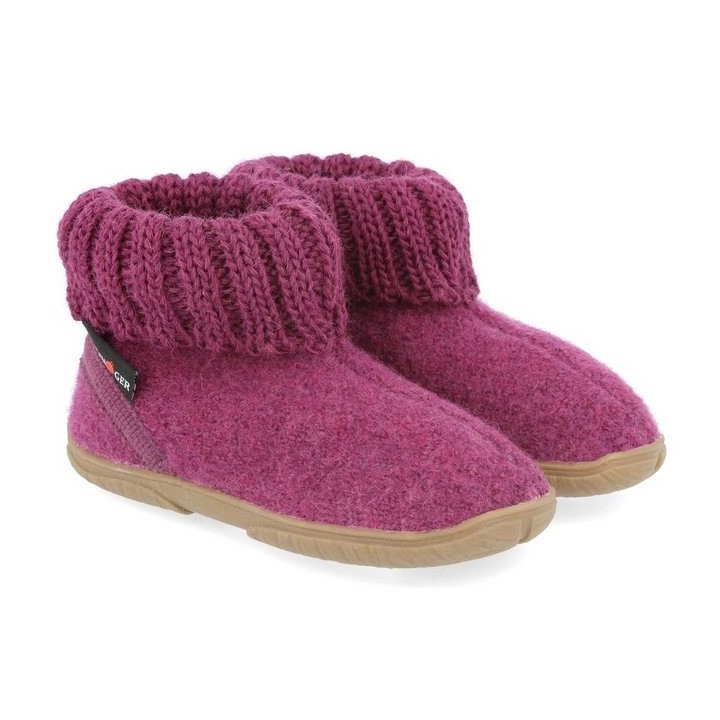 Haflinger Fidelius Toni Kinderhausschuhe mit Kragen und Gummisohle unisex Hausschuh