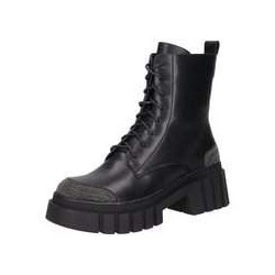 2Go Fashion Schnür Boots Damen schwarz|schwarz