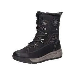 Relife Schnürstiefelette Damen schwarz|schwarz