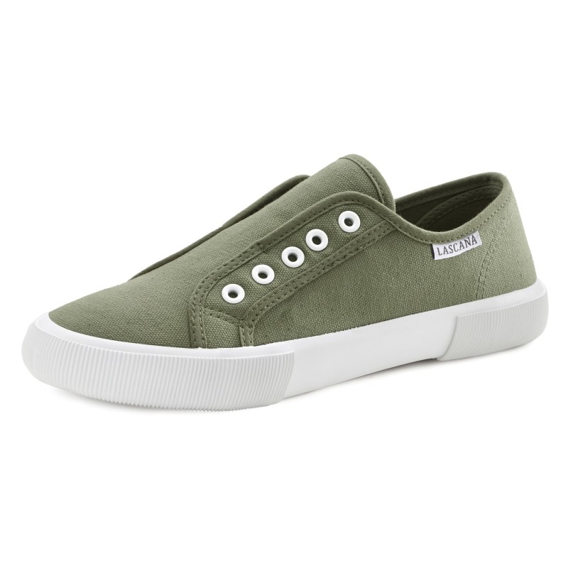 LASCANA Sneaker, Slipper, Halbschuh, Slip-On-Sneaker bequem zum Reinschlüpfen, Slip-Ons