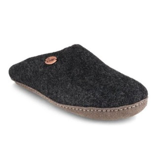 WoolFit Filz Puschen Tibet Hausschuh handgefilzt ohne Fersenrand