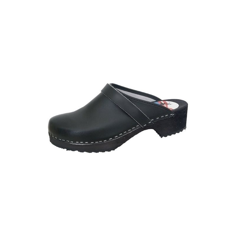 SALIHA Clogs (Ferse offen) schwarz Hausschuh