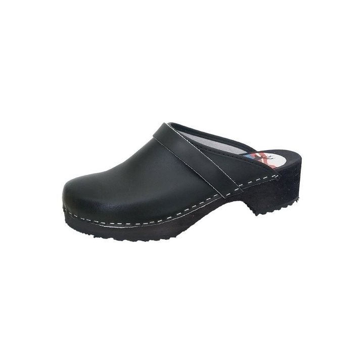 SALIHA Clogs (Ferse offen) schwarz Hausschuh