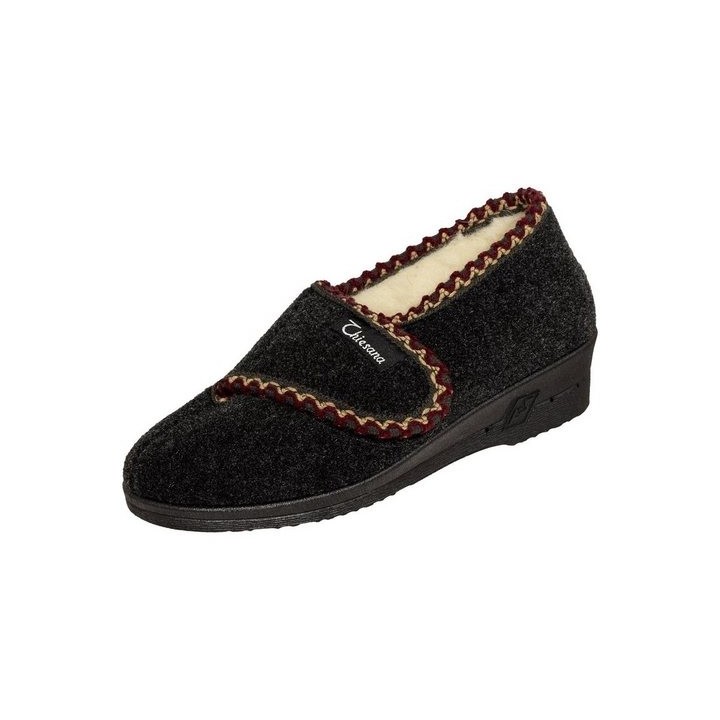 SALIHA Landgraf Hausschuh Cora anthrazit Hausschuh