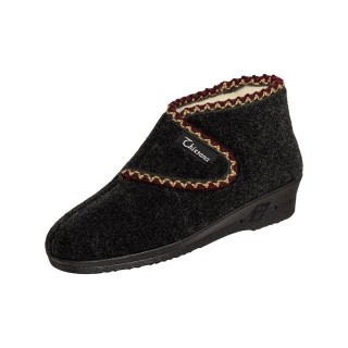 SALIHA Landgraf Hausschuh Gisela anthrazit Hausschuh