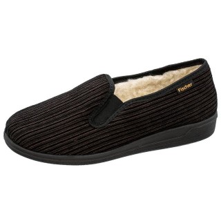 Fischer-Markenschuh Frank Hausschuh Schurwolle, Gummizug, Wollfilz