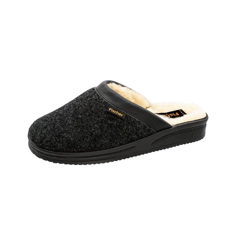 Fischer-Markenschuh Andy Pantoffel Schurwollfutter