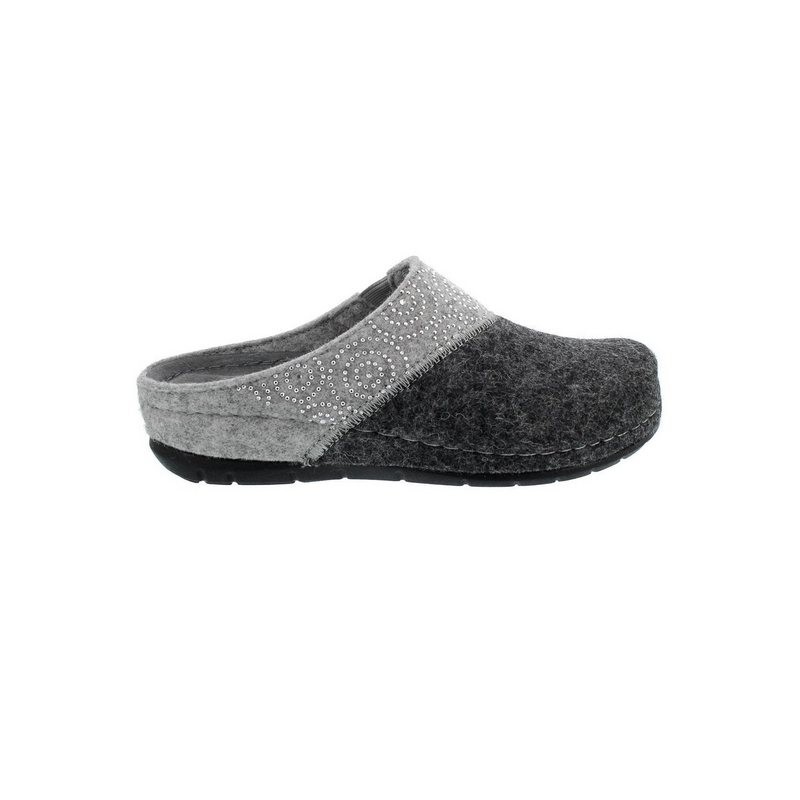 Rohde Rodigo-40, Hausschuh, Softfilz, anthrazit, Weite G, 6031-82 Pantoffel