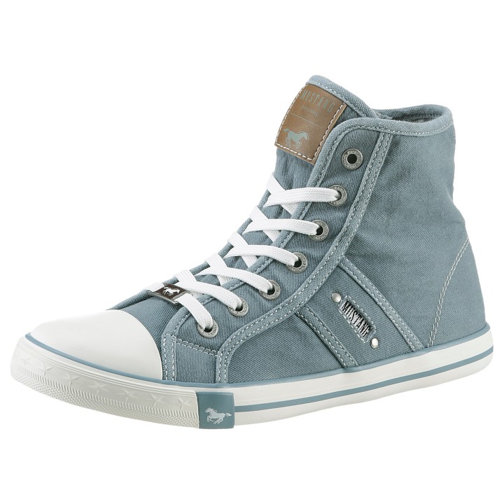 Mustang Shoes Sneaker, High Top-Sneaker, Schnürschuh mit Label in der Laufsohle