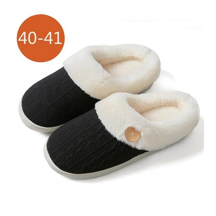 XDeer Plüsch Hausschuhe Winter Warm Gefüttert Pantoffeln rutschfeste Plüsch Hausschuhe Plüsch Slippers für Damen Herren