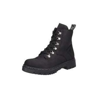 Rieker Schnür Boots Damen schwarz|schwarz
