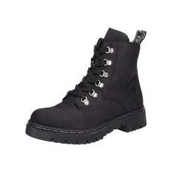 Rieker Schnür Boots Damen schwarz|schwarz