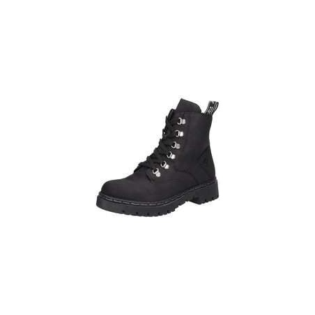 Rieker Schnür Boots Damen schwarz|schwarz