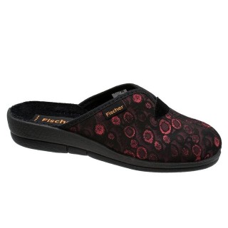 Fischer-Markenschuh Dora Pantoffel mit Frotteefutter, Weite H, V-Schnitt