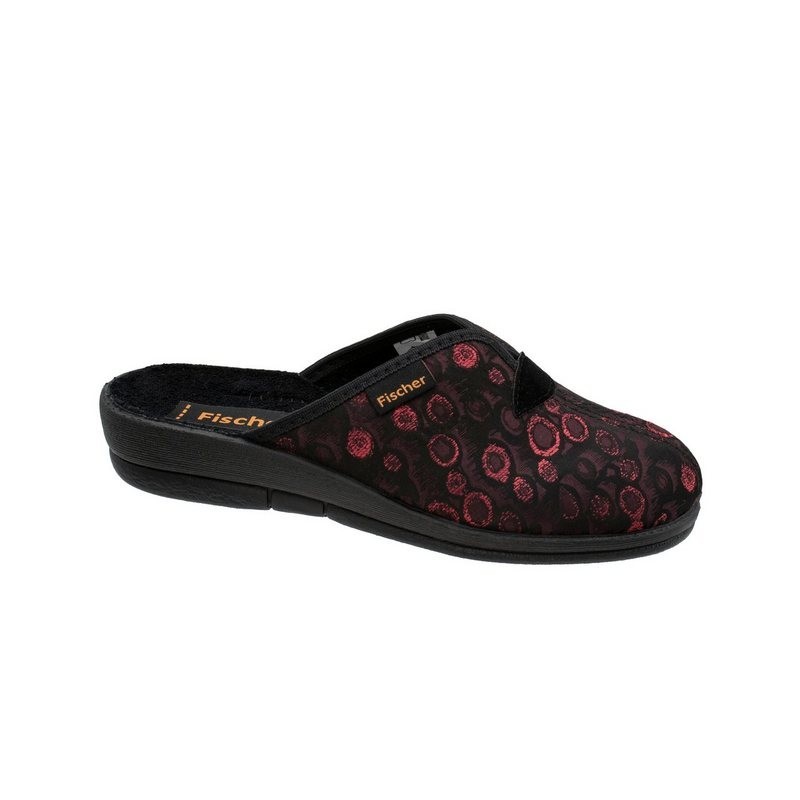 Fischer-Markenschuh Dora Pantoffel mit Frotteefutter, Weite H, V-Schnitt