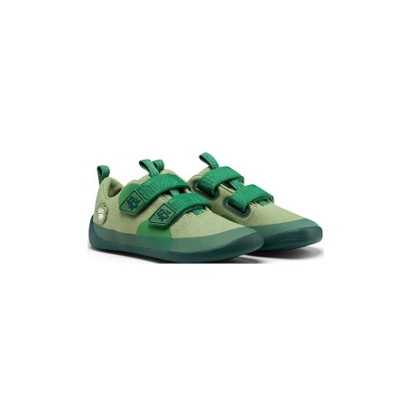 AFFENZAHN Kinder Sneaker Barfußschuh  COTTON LUCKY Frosch grün | 21