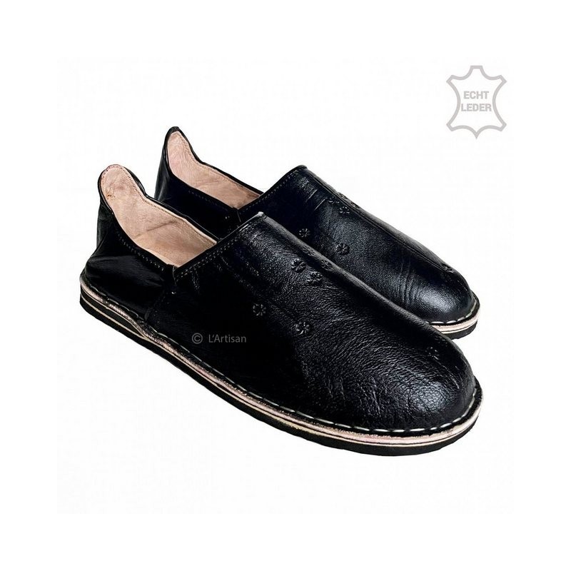 l-artisan Orientalische Lederschuhe, Pantoffel, BABOUSCHE MARAKKECH Hausschuh