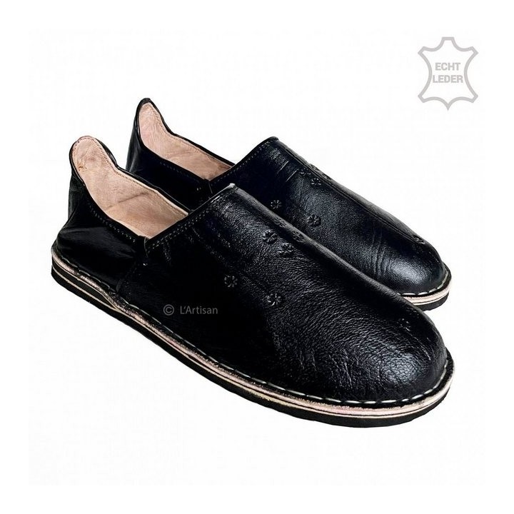l-artisan Orientalische Lederschuhe, Pantoffel, BABOUSCHE MARAKKECH Hausschuh