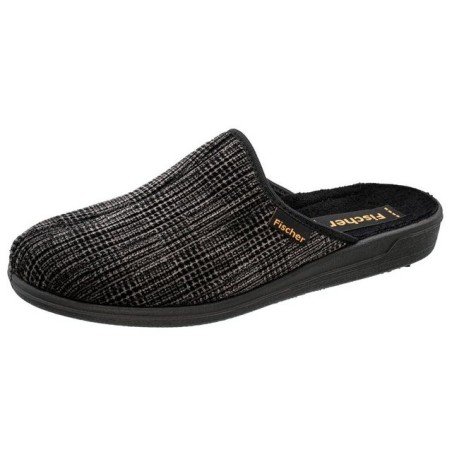 Fischer-Markenschuh Frank Pantoffel Cordsamt, Frotteefutter