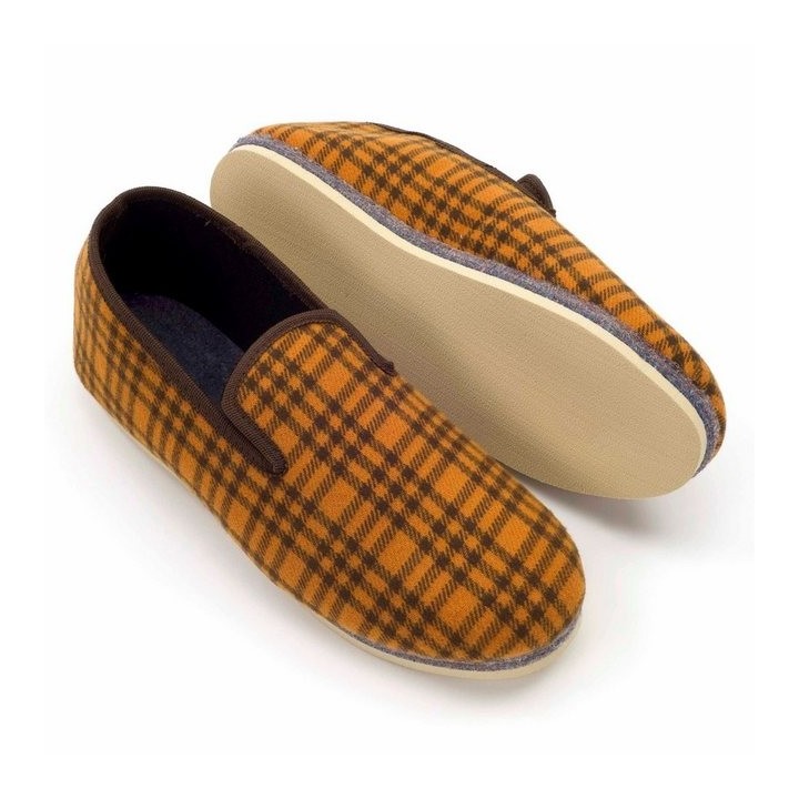 Pantoffelmann Kamelhaar Niedertreter Filzpantoffel Herren Damen Ostalgie Hausschuhe Hausschuh (1 Paar) für Laminat- und Parke