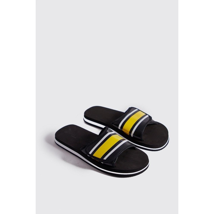 Velcro Strap Colour Block Slider - Gelb - 40, Gelb