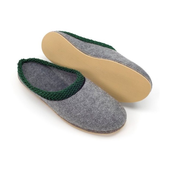 Pantoffelmann Filzpantoffel Gummisohle Herren Damen Filzlatschen Filz Hausschuh warm Pantoffel (1 Paar)