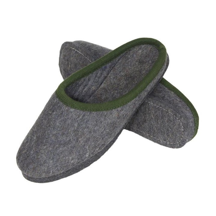 Pantoffelmann Wollfilz Pantoffel warme Filzpantoffeln Herren Damen Winter Hausschuh Pantoffel (1 Paar)