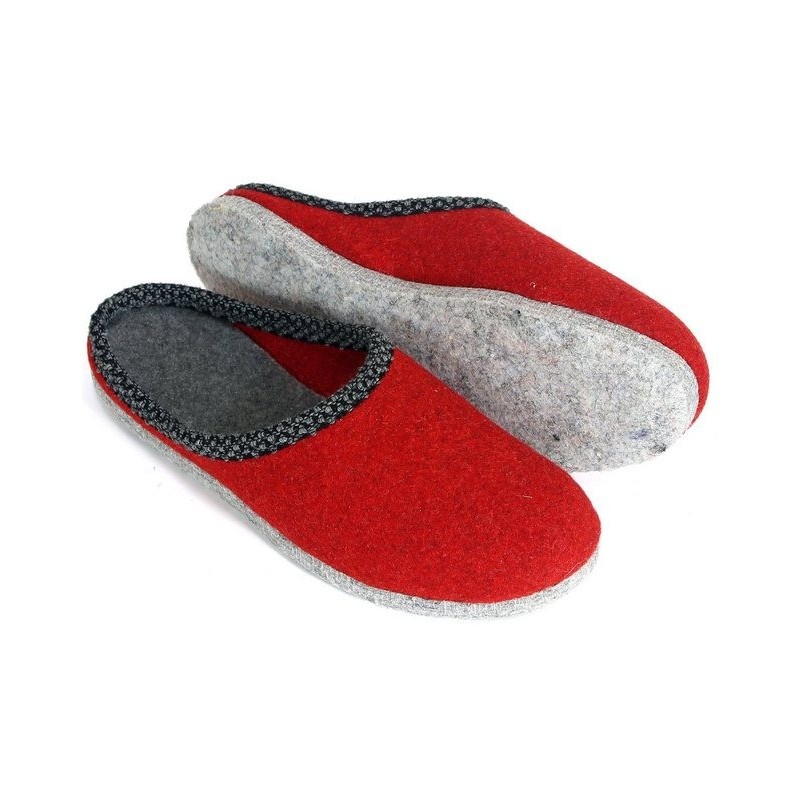 Pantoffelmann Walk-Filzpantoffel Herren Damen Filz Hausschuhe warme Filzlatschen Pantoffel (1 Paar) für Laminat- und Parkettf