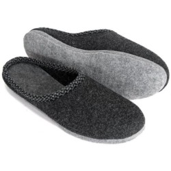 Pantoffelmann Walk-Filzpantoffel Herren Damen Filz Hausschuhe warme Filzlatschen Pantoffel (1 Paar) für Laminat- und Parkettf