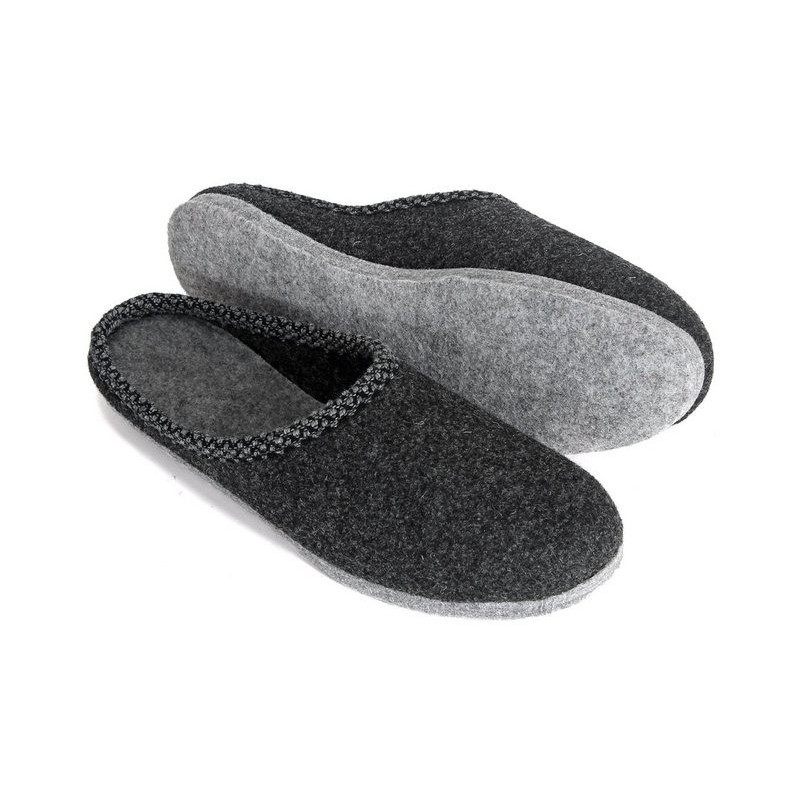Pantoffelmann Walk-Filzpantoffel Herren Damen Filz Hausschuhe warme Filzlatschen Pantoffel (1 Paar) für Laminat- und Parkettf