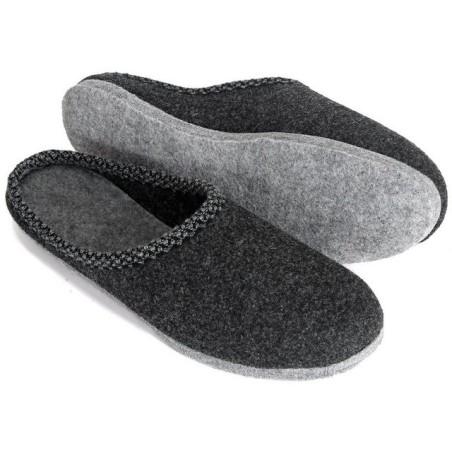 Pantoffelmann Walk-Filzpantoffel Herren Damen Filz Hausschuhe warme Filzlatschen Pantoffel (1 Paar) für Laminat- und Parkettf