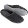 Pantoffelmann Walk-Filzpantoffel Herren Damen Filz Hausschuhe warme Filzlatschen Pantoffel (1 Paar) für Laminat- und Parkettf