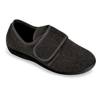 PADERO Klettverschluss Hausschuh für breite Füße geeignet