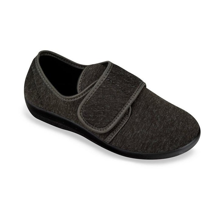 PADERO Klettverschluss Hausschuh für breite Füße geeignet