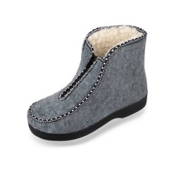 PADERO Hausstiefel Hüttenschuhe Hausschuh warmes Schurwollfutter
