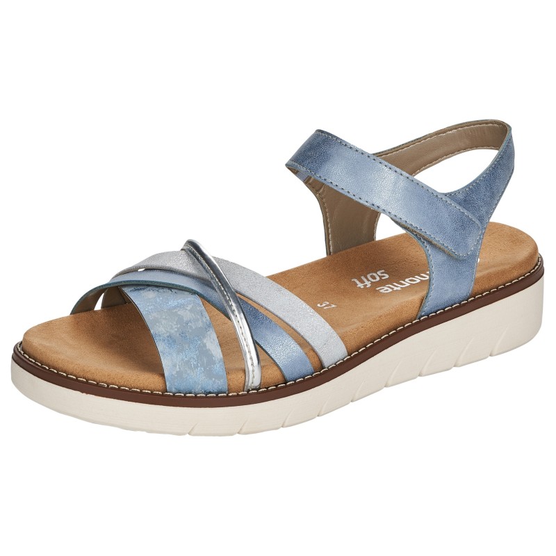 Remonte Riemchensandale, Keilabsatz, Sommerschuh, Sandalette mit herausnehmbarer Softeinlage