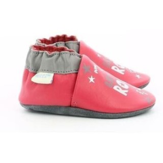 Robeez  Pantoffeln Kinder LET IT ROCK  213 - FUCHSIA GRIS 771120