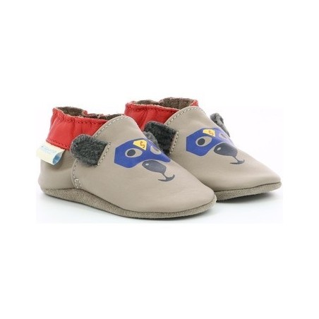 Robeez  Pantoffeln Kinder AWESOME BEAR  123 - GRIS ROUGE 822850